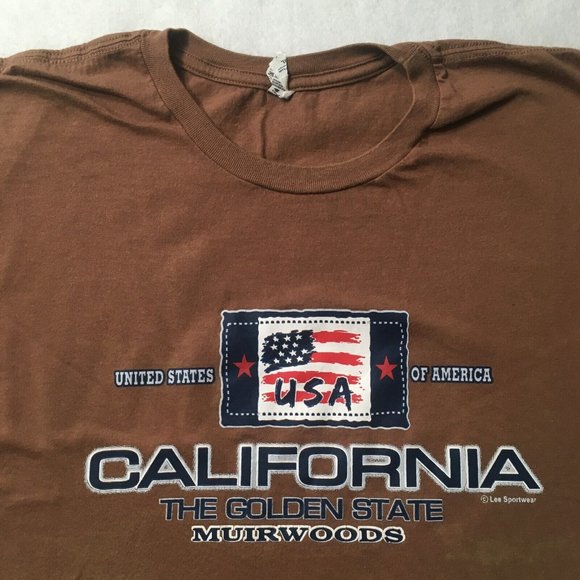 MuirWoods T-Shirt XL Nature Forest Wildlife Golden State California USA flag - Picture 2 of 9